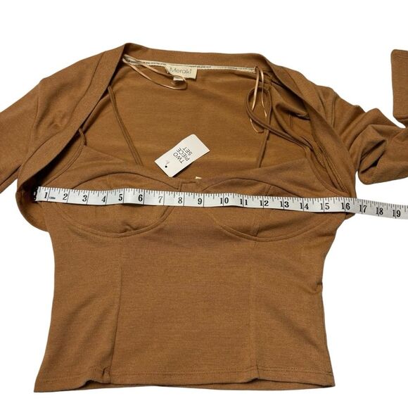 Meraki Shoulder Cardigan and Tank Top Two Piece Set Size L NWT - Picture 10 of 13